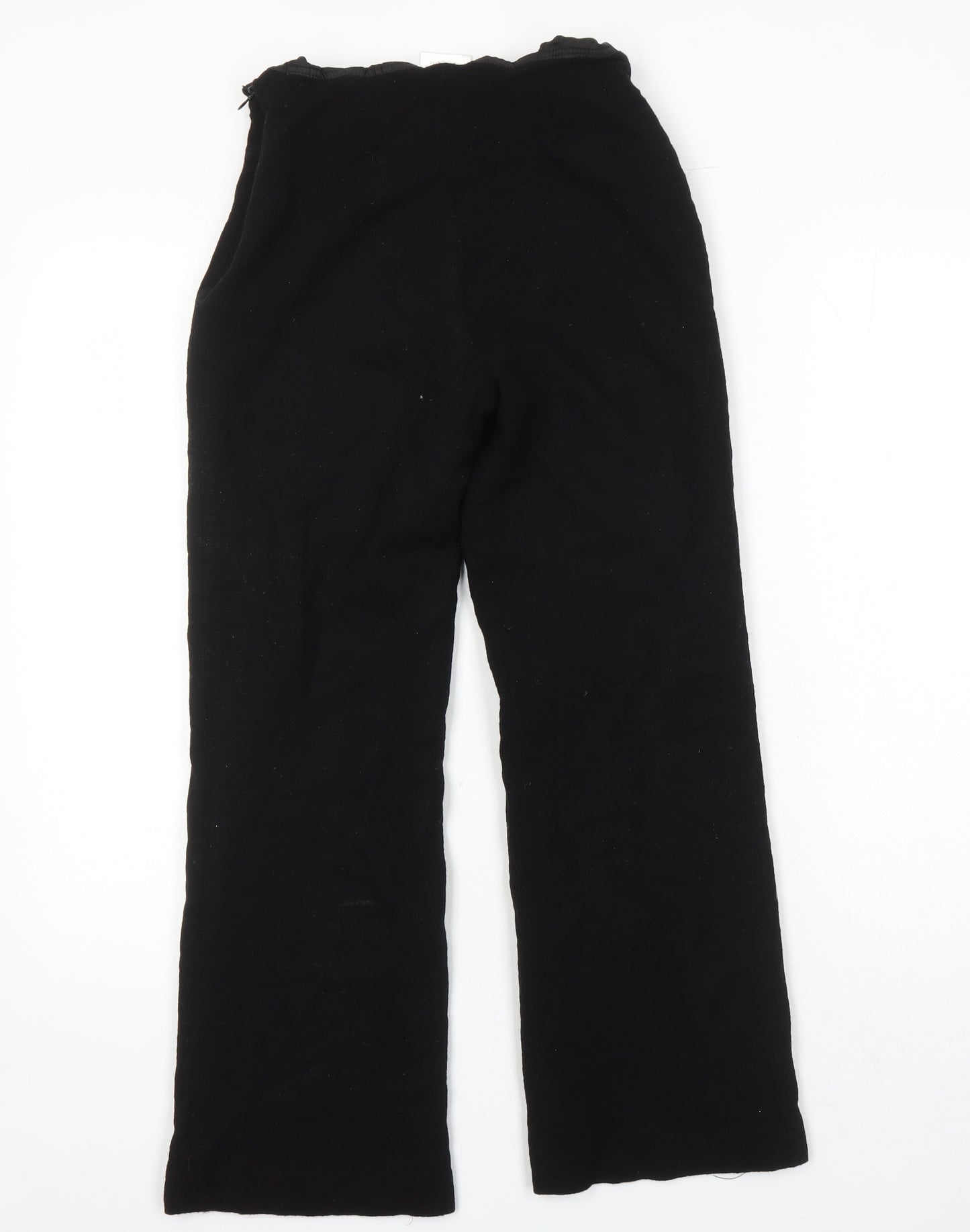 Precis Petite Womens Black Wool Trousers Size 10 L25 in Regular Zip