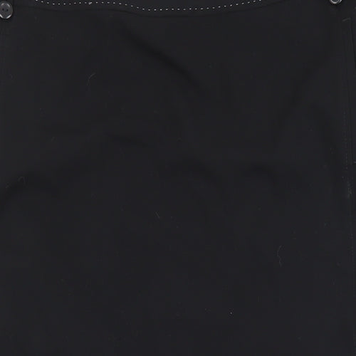 NEXT Womens Black Polyester Straight & Pencil Skirt Size 14 Zip - Split