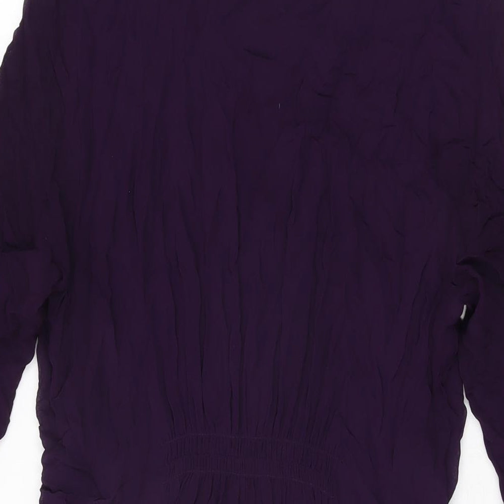 Kaliko Womens Purple Viscose Shift Size 14 V-Neck Pullover