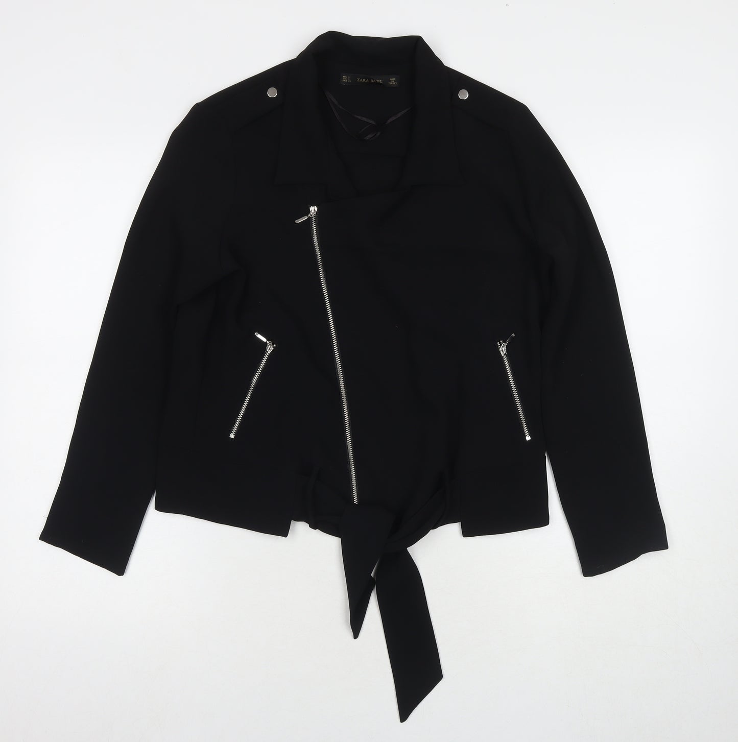 Zara Womens Black Jacket Size S Zip