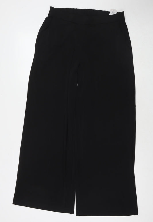 Belle Du Jour Womens Black Polyester Trousers Size 12 L30 in Regular