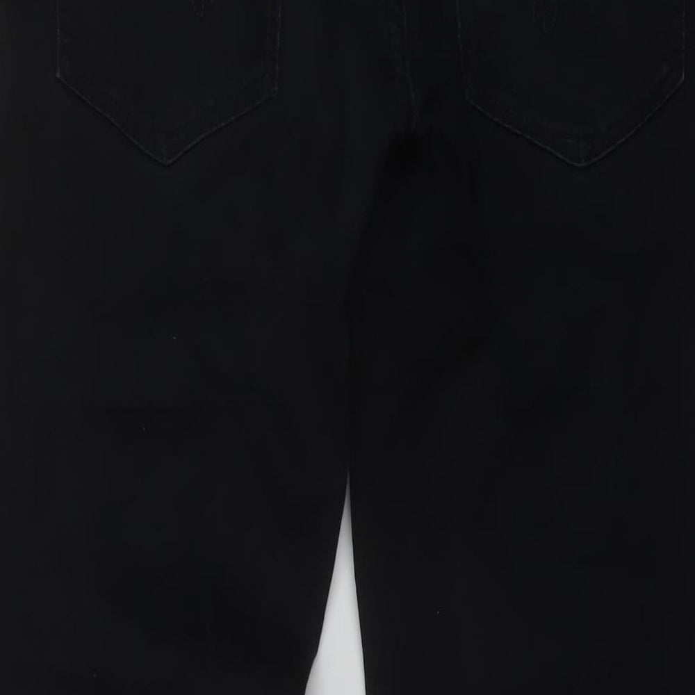 NEXT Mens Black Cotton Straight Jeans Size 30 in L30 in Regular Button