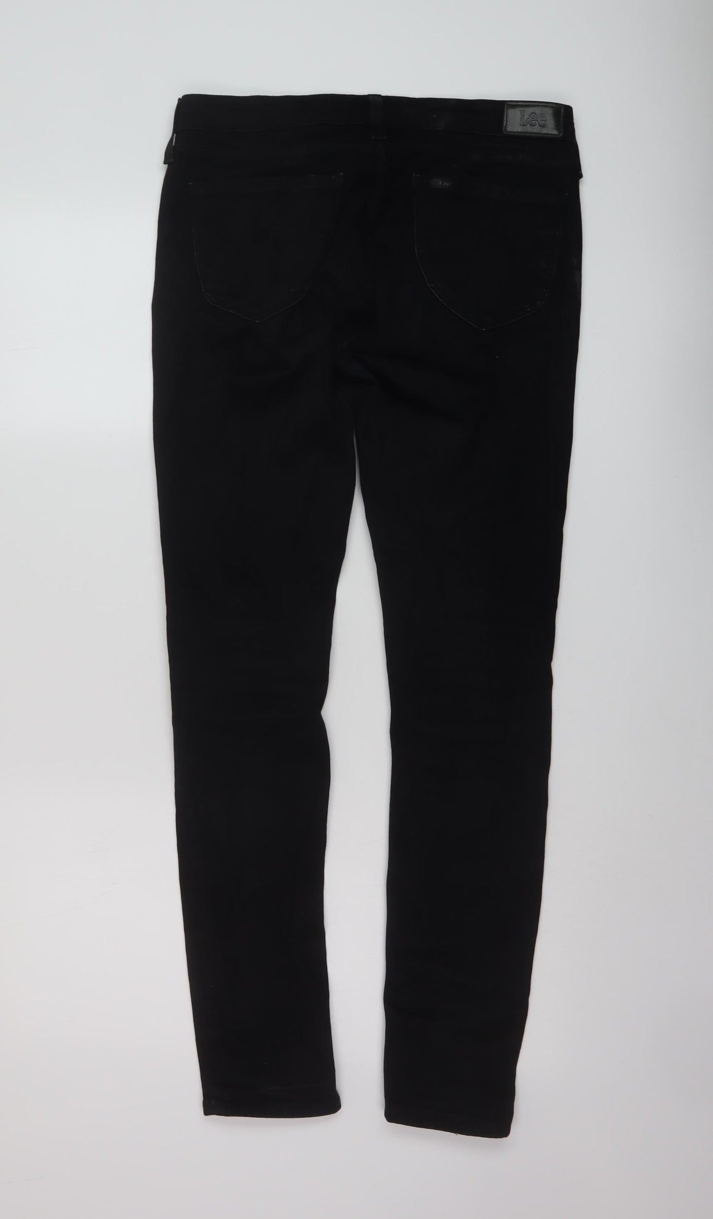 Lee Mens Black Cotton Skinny Jeans Size 30 in L30 in Regular Button