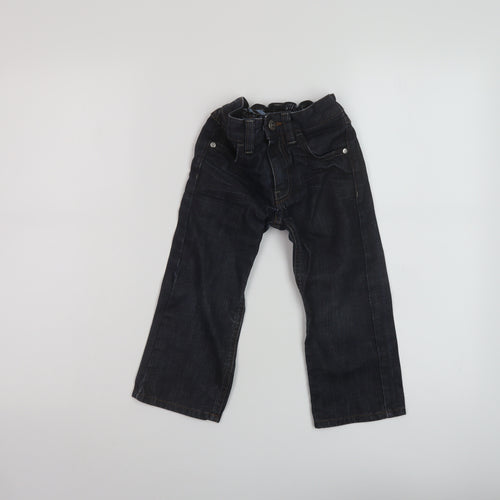 NEXT Boys Blue Cotton Bootcut Jeans Size 3 Years Regular Button