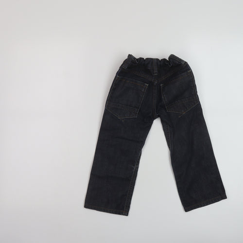 NEXT Boys Blue Cotton Bootcut Jeans Size 3 Years Regular Button