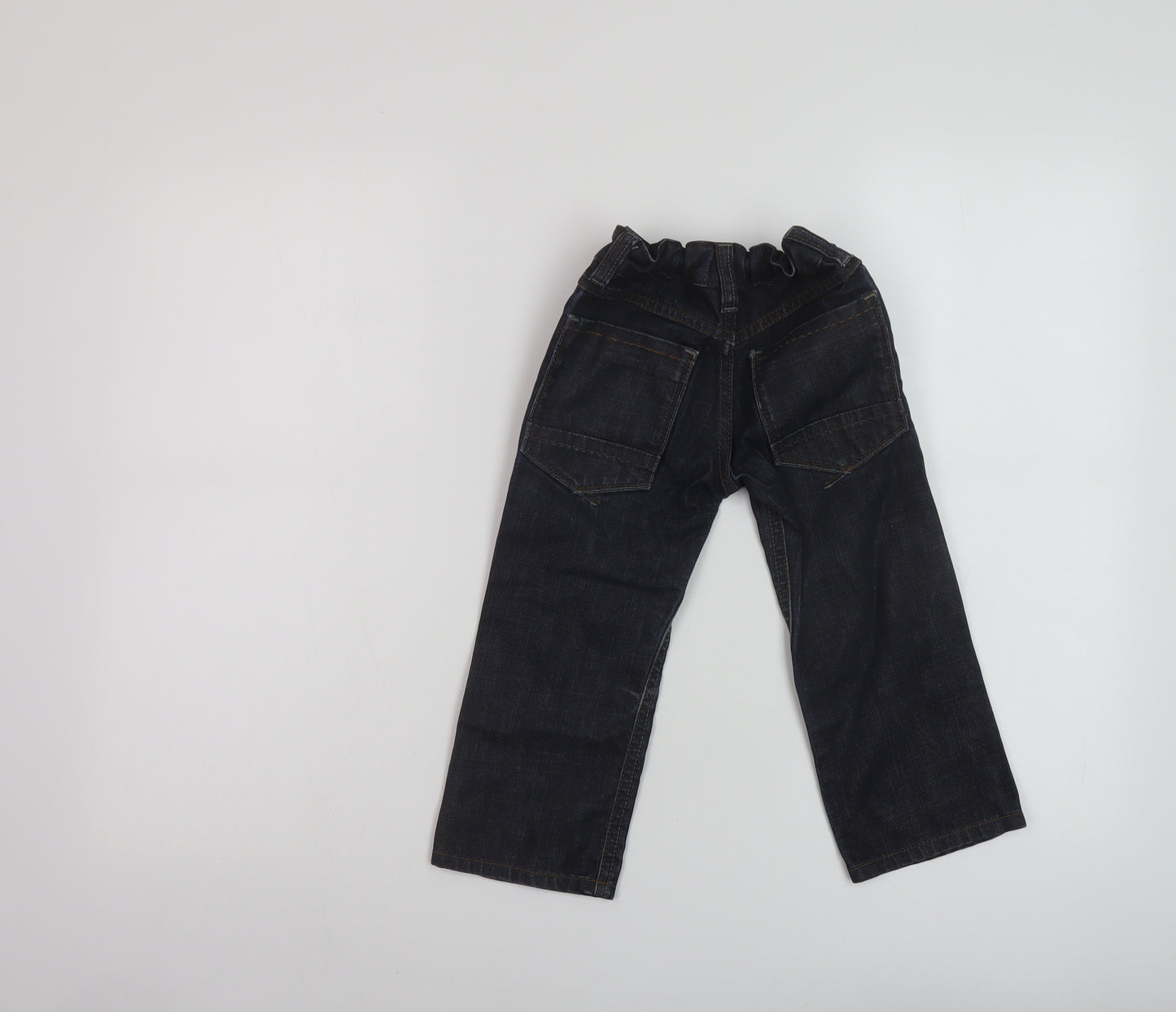 NEXT Boys Blue Cotton Bootcut Jeans Size 3 Years Regular Button