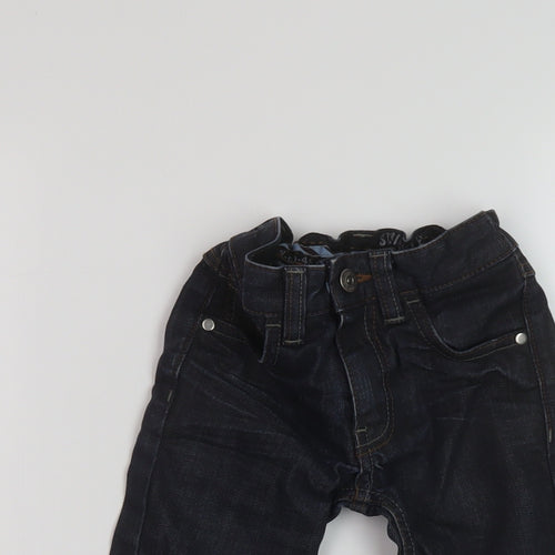 NEXT Boys Blue Cotton Bootcut Jeans Size 3 Years Regular Button