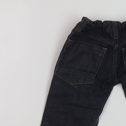 NEXT Boys Blue Cotton Bootcut Jeans Size 3 Years Regular Button