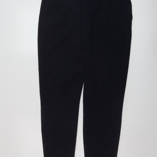 NEXT Womens Blue Polyester Trousers Size 14 L20 in Regular Button