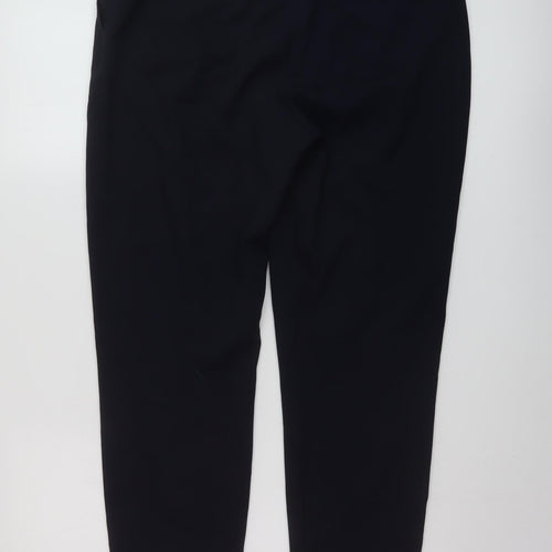 NEXT Womens Blue Polyester Trousers Size 14 L20 in Regular Button