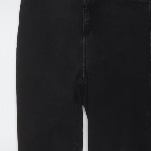 Zara Womens Grey Cotton Skinny Jeans Size 12 L28 in Regular Button