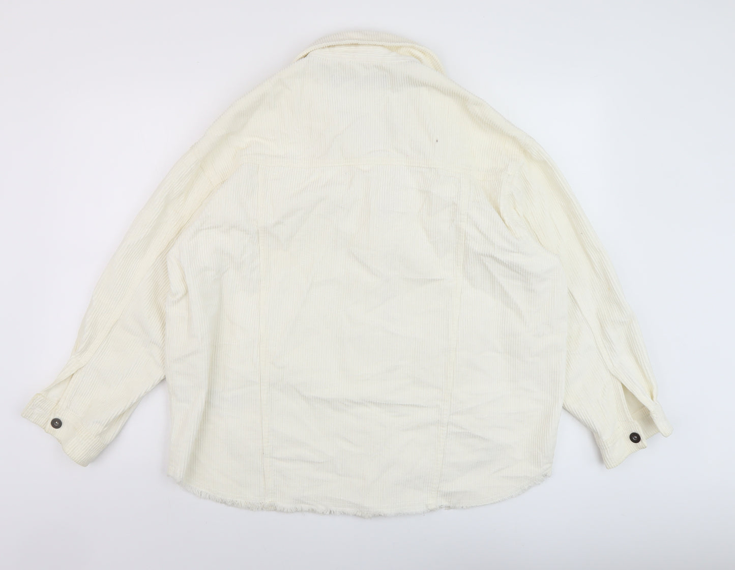 Zara Womens Ivory Jacket Size S Button