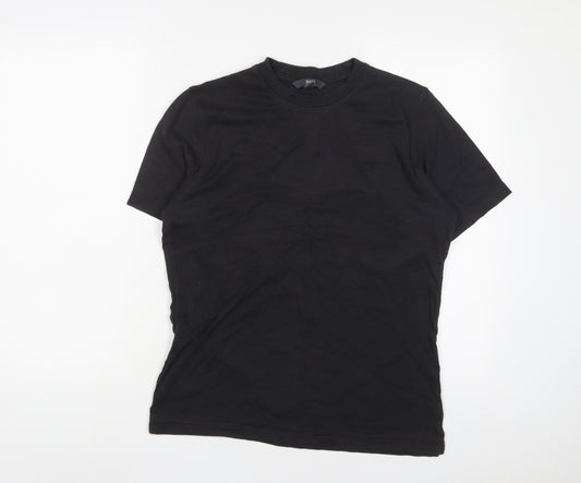 TCM Mens Black Cotton T-Shirt Size S Crew Neck