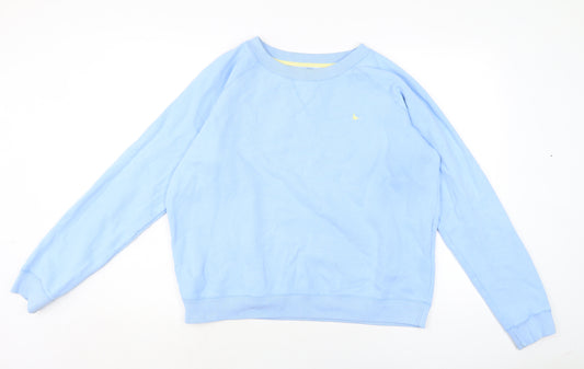 Jack Wills Womens Blue Cotton Pullover Sweatshirt Size 12