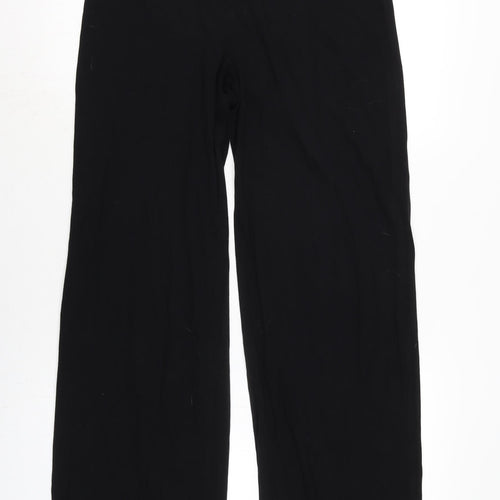 Marks and Spencer Womens Black Viscose Trousers Size 10 L33.5 in Regular