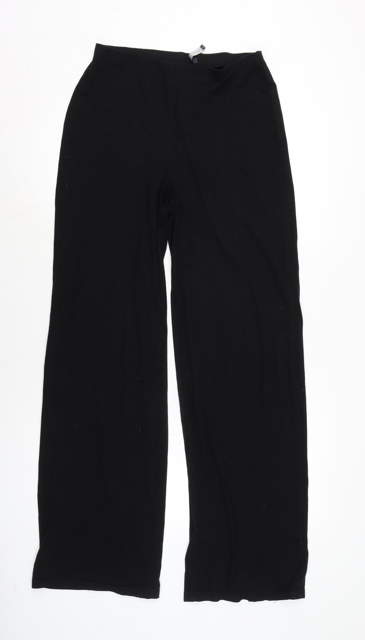 Marks and Spencer Womens Black Viscose Trousers Size 10 L33.5 in Regular