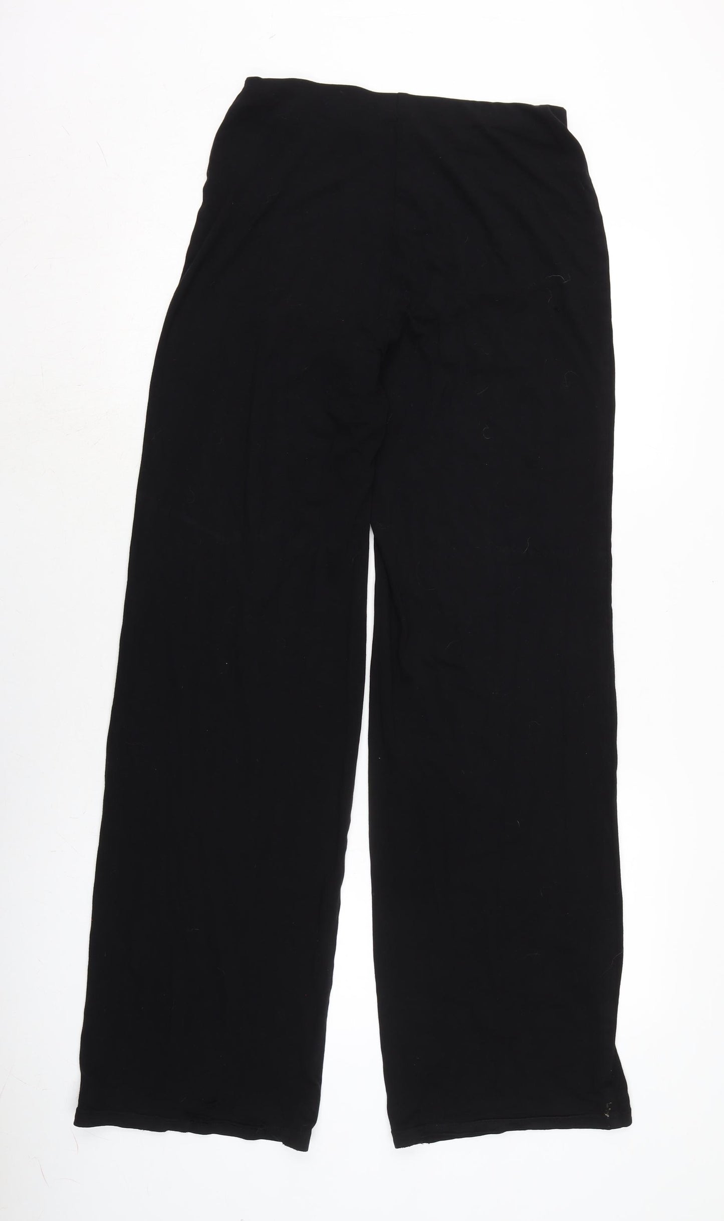 Marks and Spencer Womens Black Viscose Trousers Size 10 L33.5 in Regular