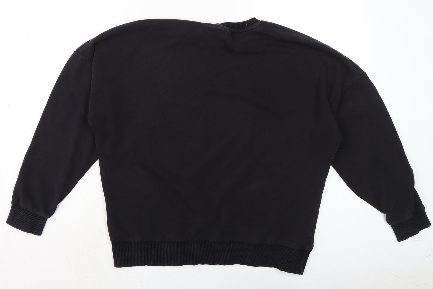 George Womens Black Cotton Pullover Sweatshirt Size 12