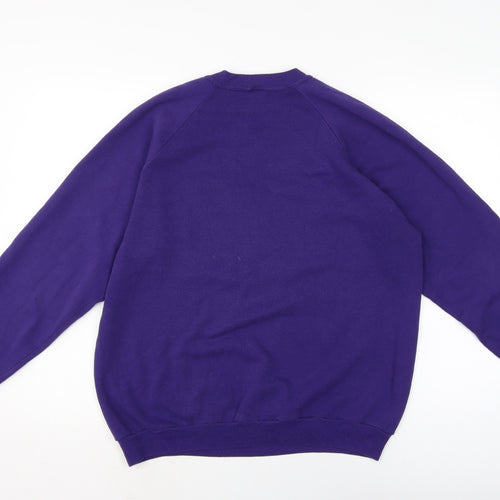 JERZEES Womens Purple Cotton Pullover Sweatshirt Size XL