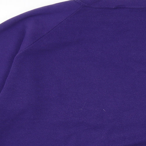 JERZEES Womens Purple Cotton Pullover Sweatshirt Size XL