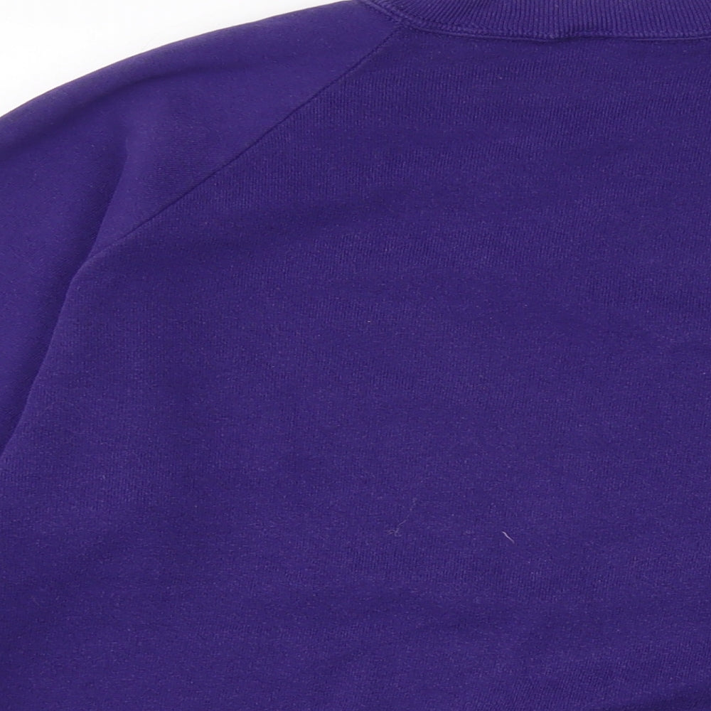 JERZEES Womens Purple Cotton Pullover Sweatshirt Size XL