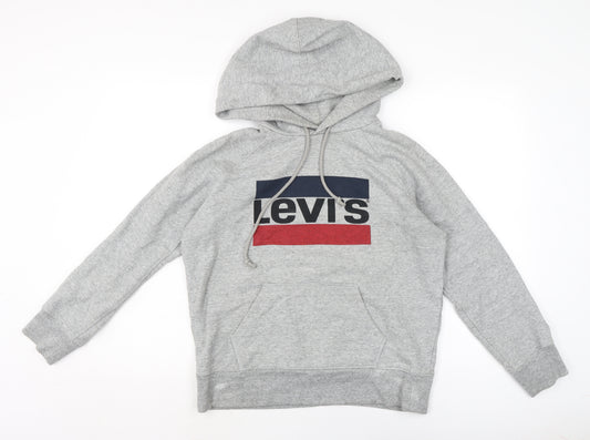 Levi's Mens Grey Cotton Pullover Hoodie Size XS