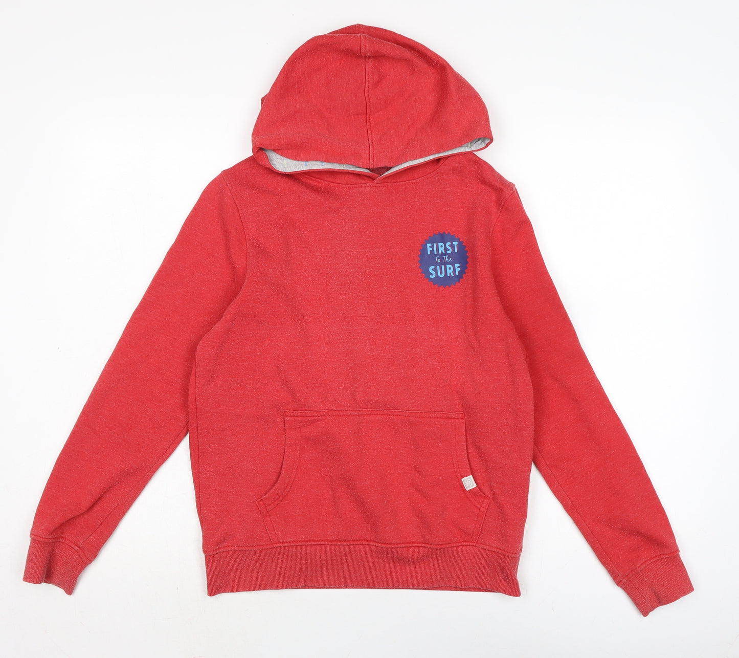 Saltrock Boys Red Cotton Pullover Hoodie Size 11-12 Years