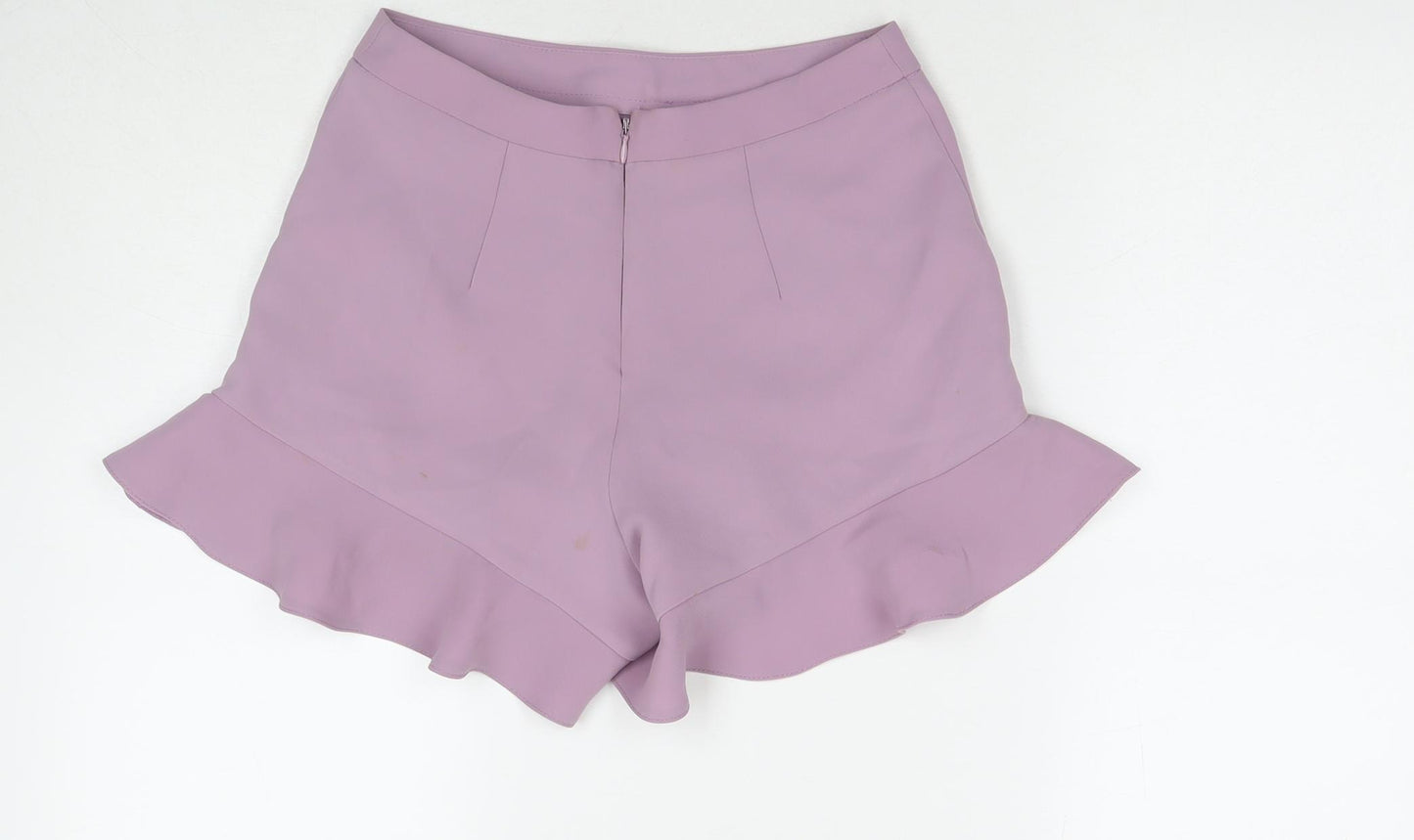 Topshop Womens Purple Polyester Hot Pants Shorts Size 8 L5 in Regular Zip