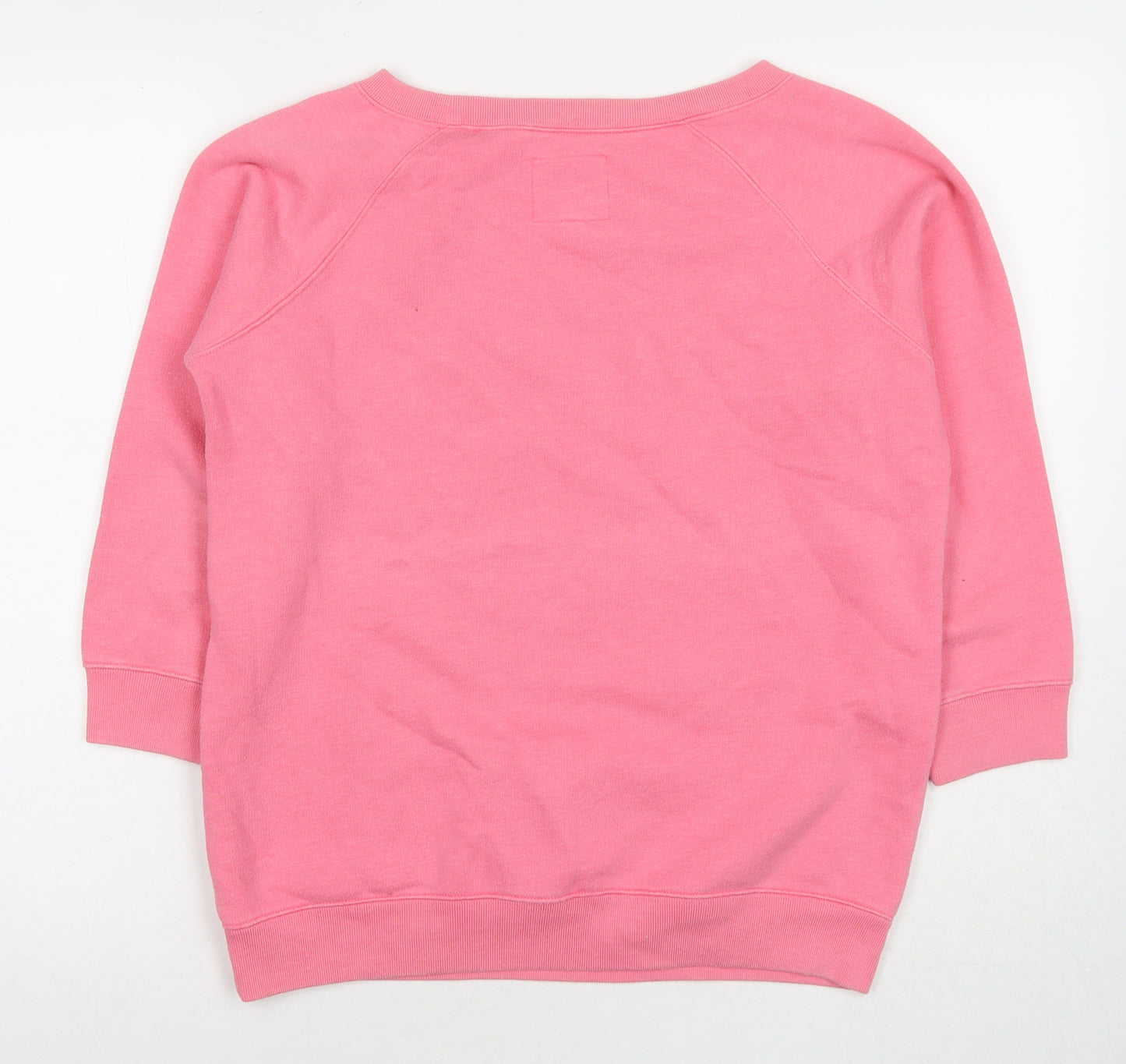 Jack Wills Womens Pink Cotton Pullover Sweatshirt Size 12 Pullover - Logo