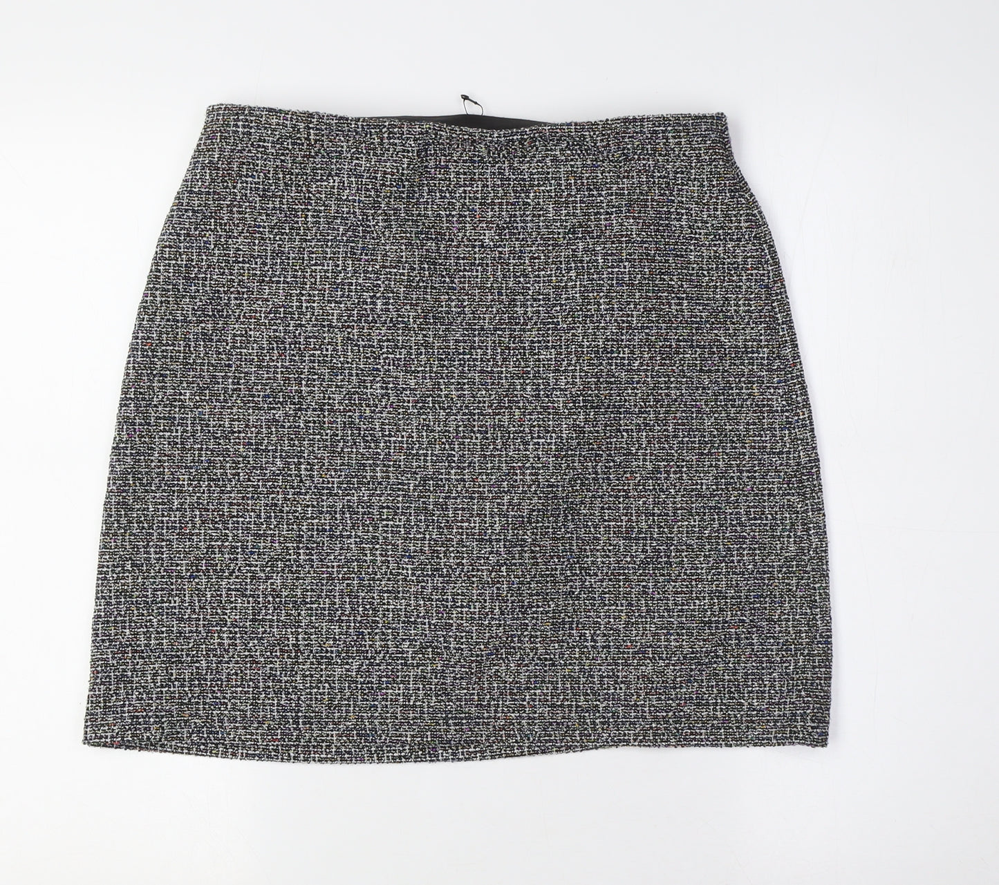 Marks and Spencer Womens Multicoloured Polyester A-Line Skirt Size 14 - Elasticated Waist