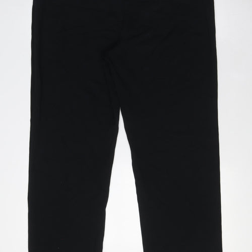 Marks and Spencer Womens Black Viscose Trousers Size 14 L32 in Regular