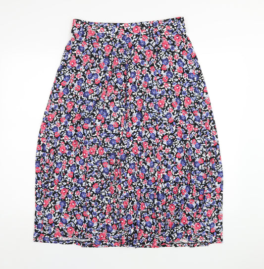 Profile Womens Multicoloured Floral Polyester A-Line Skirt Size 14