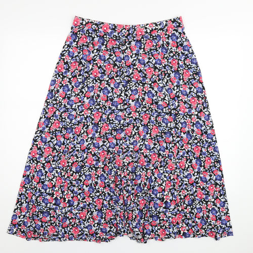 Profile Womens Multicoloured Floral Polyester A-Line Skirt Size 14