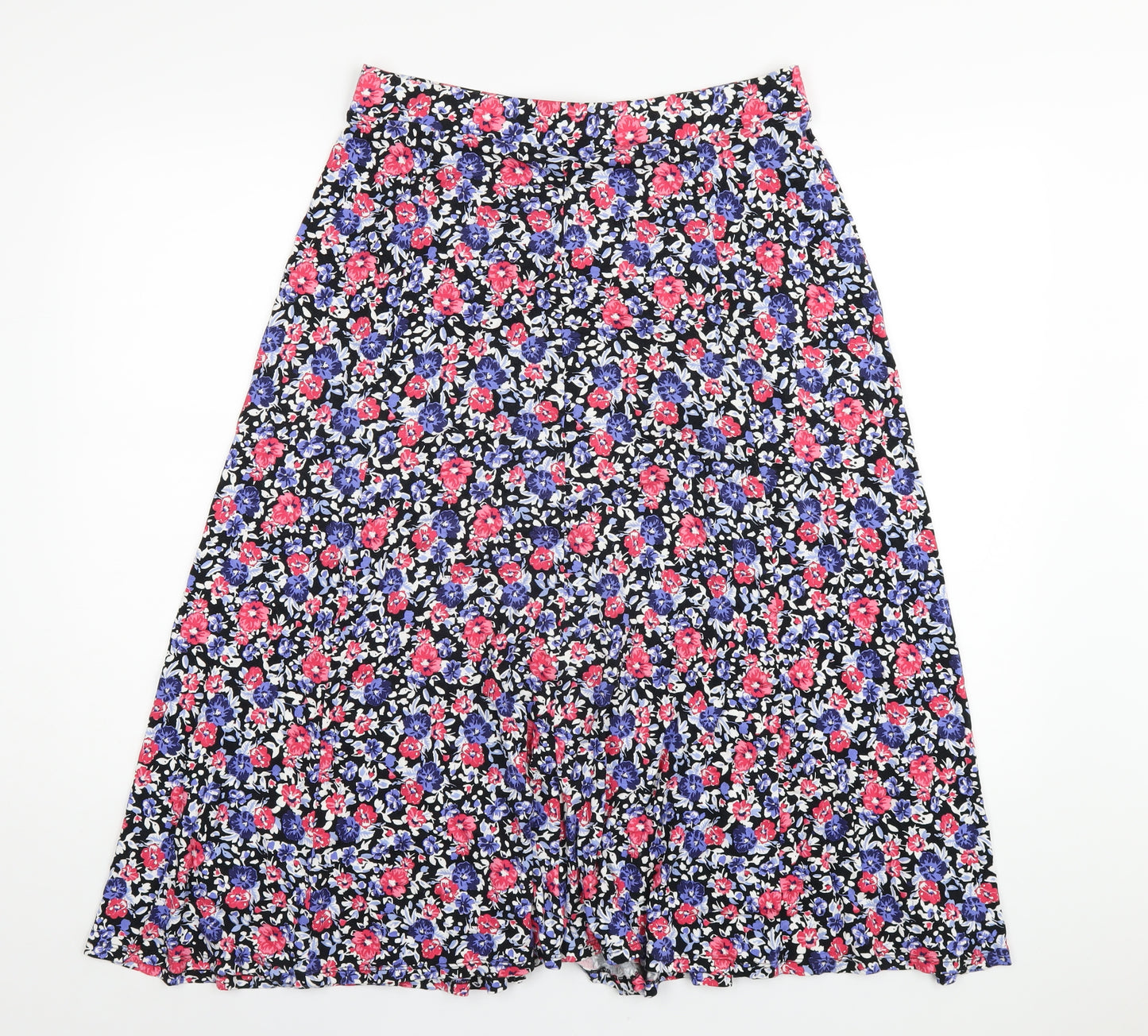 Profile Womens Multicoloured Floral Polyester A-Line Skirt Size 14