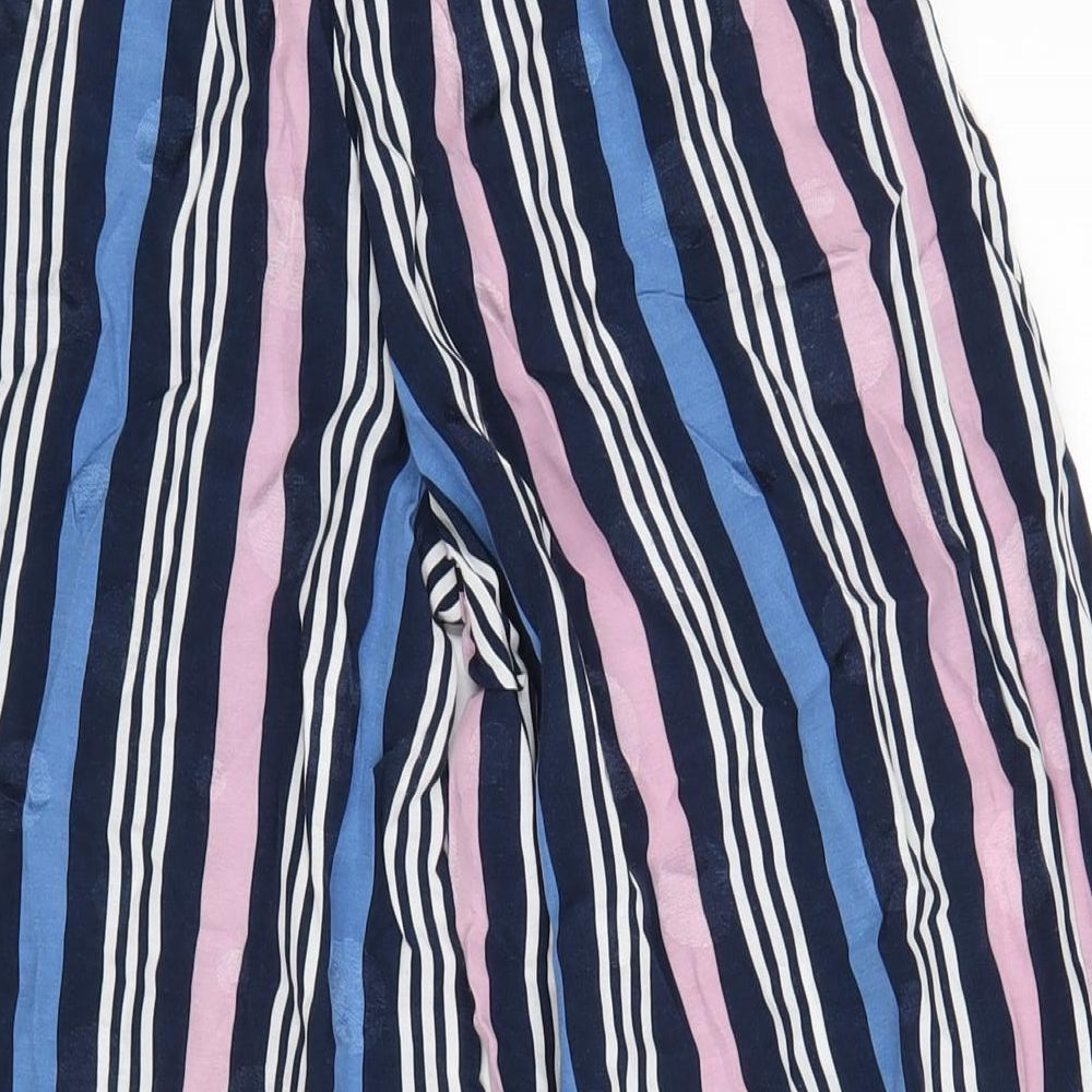 River Island Womens Multicoloured Striped Viscose Trousers Size 10 L30 in Regular Zip