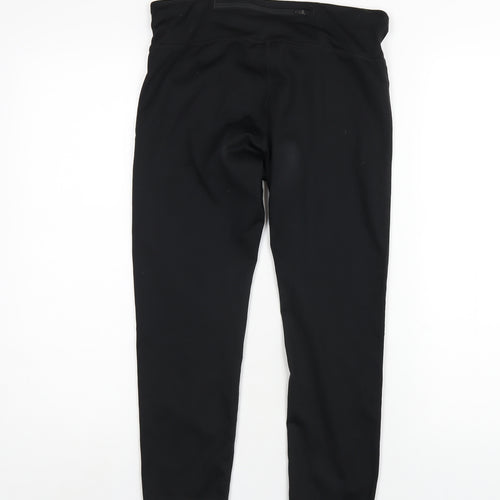 Nike Womens Black Polyester Capri Leggings Size M L23 in Regular Pullover