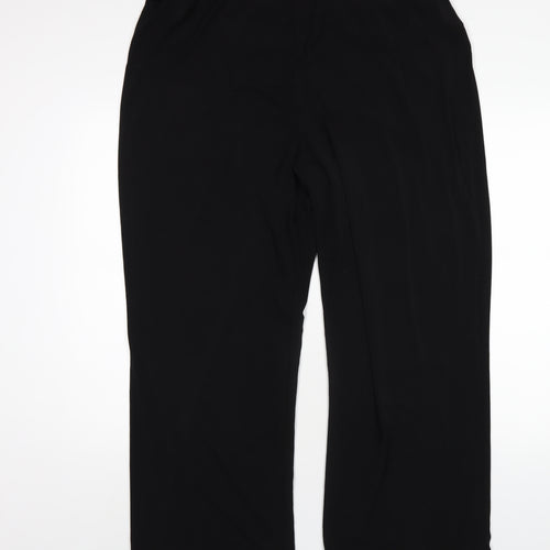 Julipa Womens Black Polyester Trousers Size 24 L30 in Regular