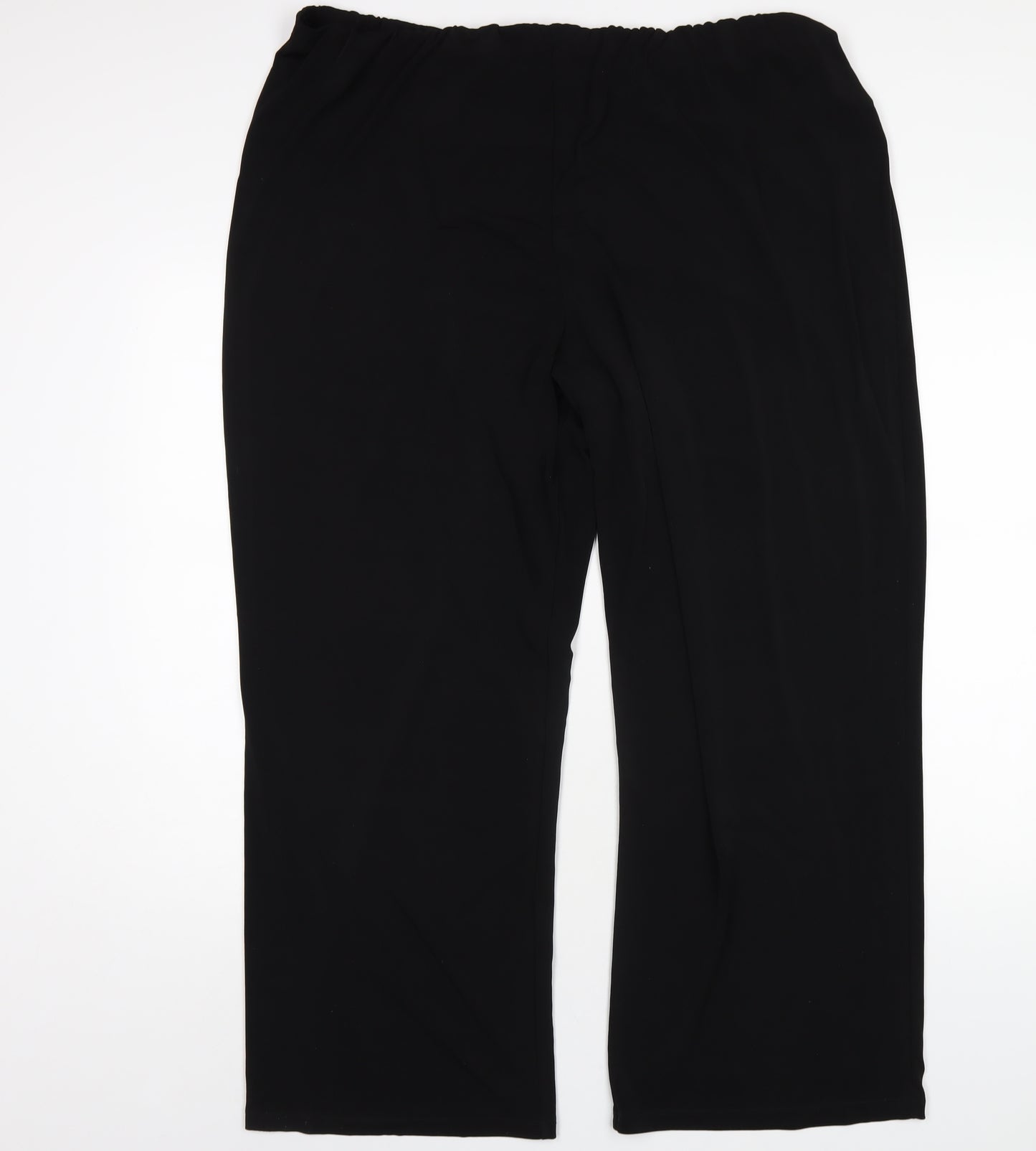 Julipa Womens Black Polyester Trousers Size 24 L30 in Regular