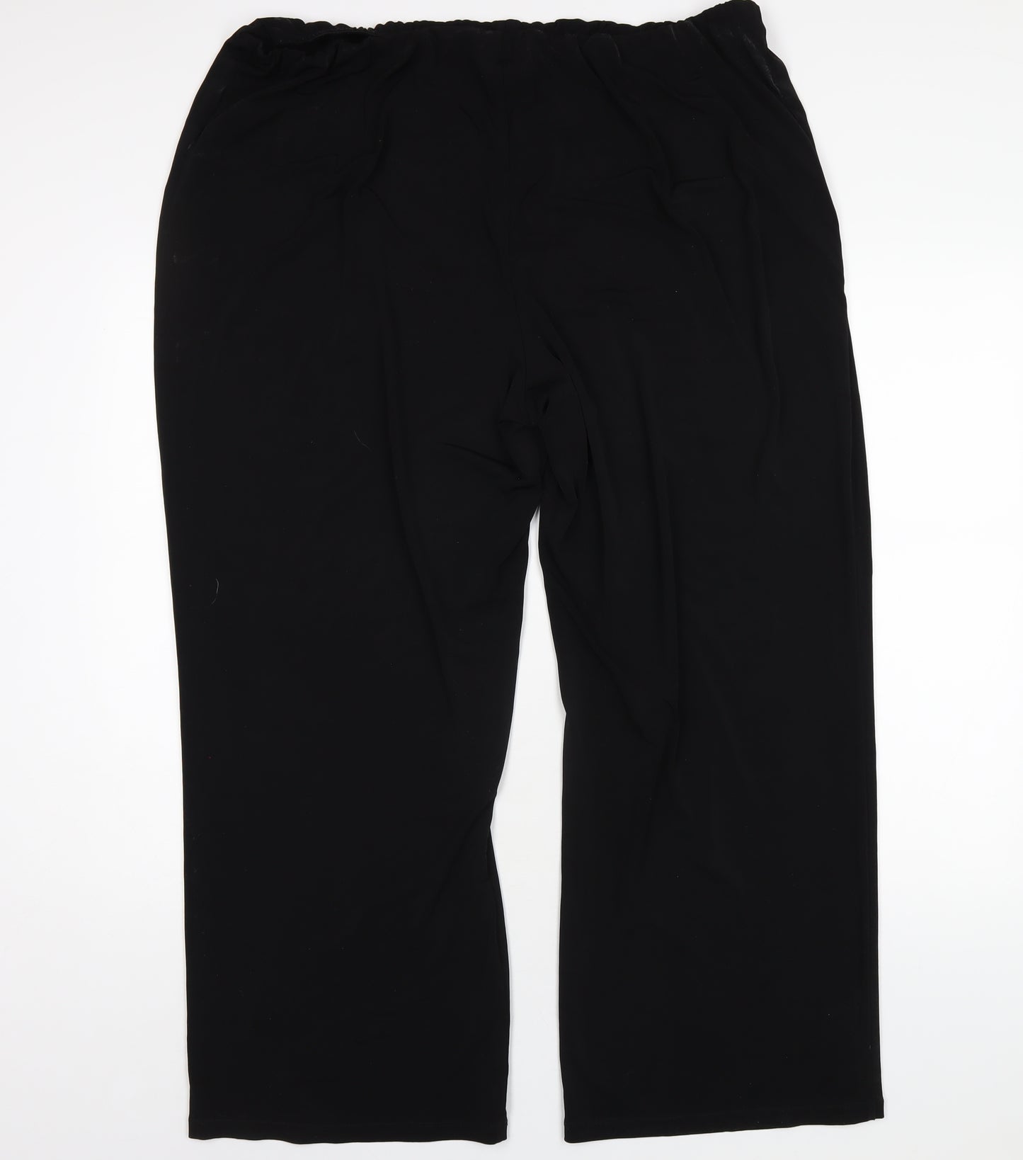 Julipa Womens Black Polyester Trousers Size 24 L30 in Regular