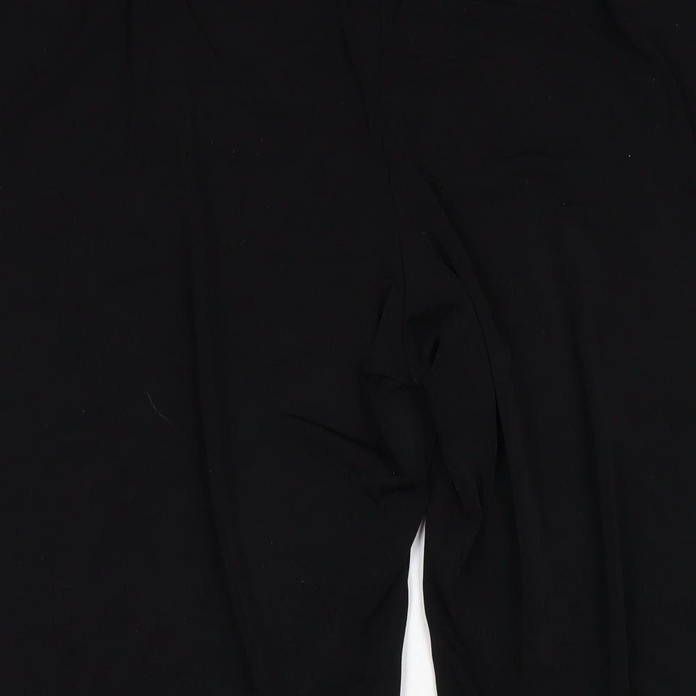 Julipa Womens Black Polyester Trousers Size 24 L30 in Regular