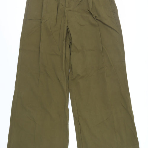 Nobody's Child Womens Green Cotton Trousers Size 14 L30 in Regular Button