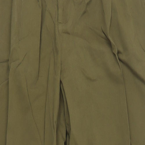 Nobody's Child Womens Green Cotton Trousers Size 14 L30 in Regular Button