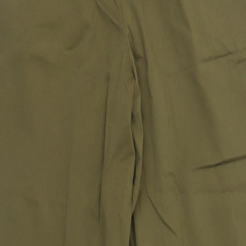 Nobody's Child Womens Green Cotton Trousers Size 14 L30 in Regular Button