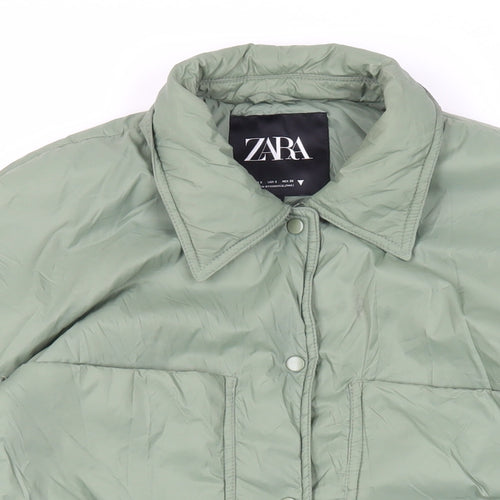 Zara Womens Green Jacket Size S Snap