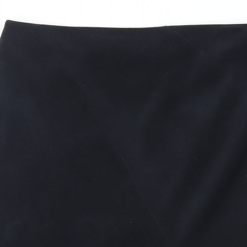 NEXT Womens Black Polyester Flare Skirt Size 14 Zip