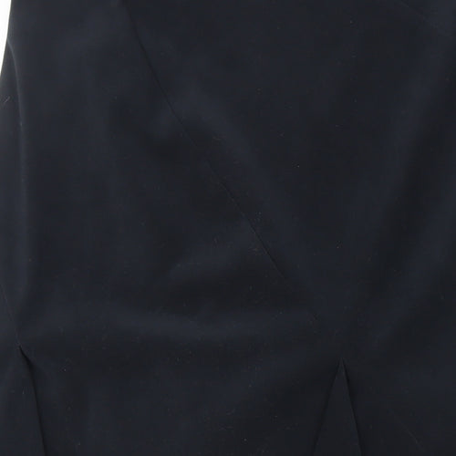 NEXT Womens Black Polyester Flare Skirt Size 14 Zip