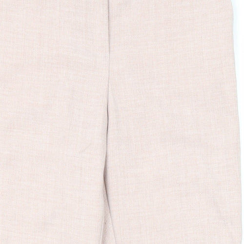 H&M Womens Pink Polyester Carrot Trousers Size 10 L26.5 in Regular - Pockets