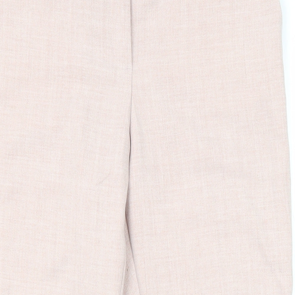 H&M Womens Pink Polyester Carrot Trousers Size 10 L26.5 in Regular - Pockets