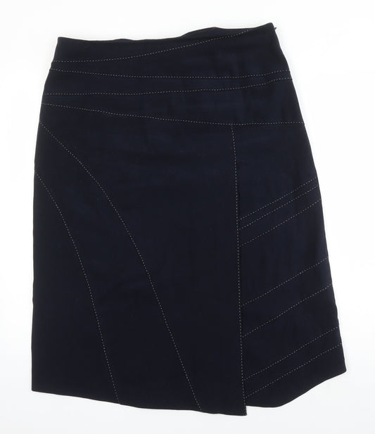 Alex & Co Womens Blue Polyester A-Line Skirt Size 16