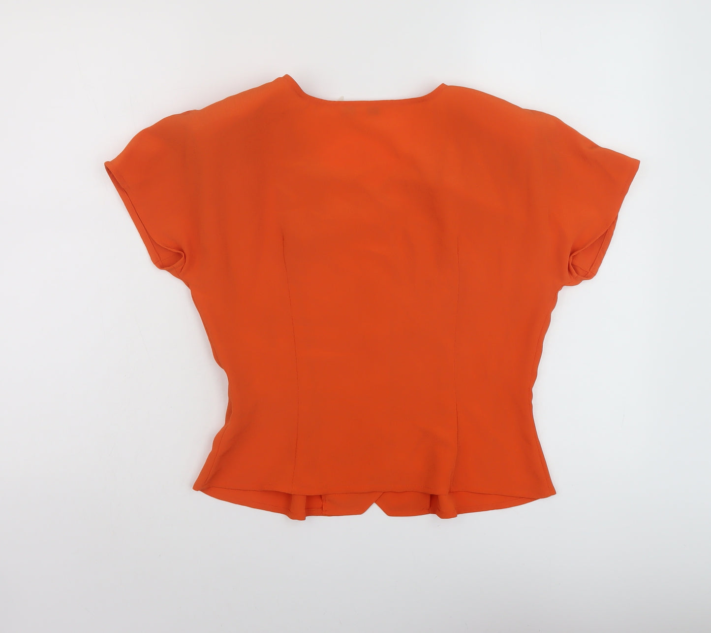 Windsmoor Womens Orange Polyester Basic Blouse Size 10 Square Neck